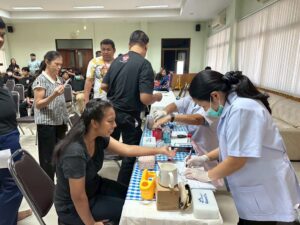 ศพอ.พระประแดง จัดกิจกรรมตรวจสุขภาพประจำปีให้กับเจ้าหน้าที่และผู้รับการฝึกอาชีพ